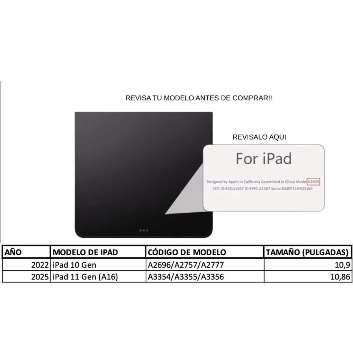 GENERICO - Funda Teclado TouchPad 360 iPad 10 Gen / A16 (11Gen) - Negro Transp