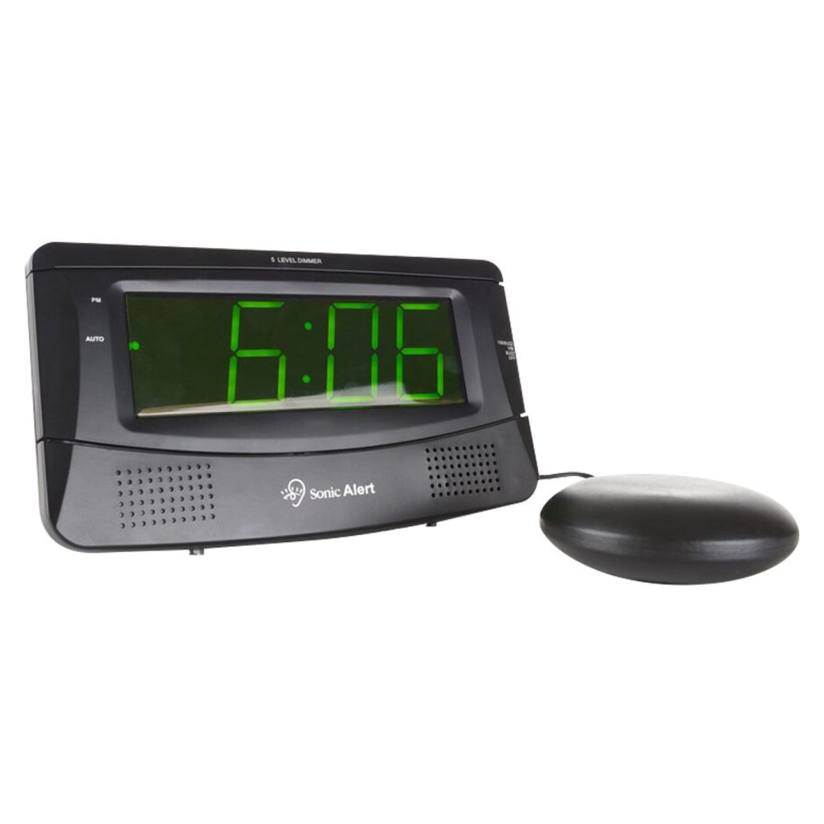 SONIC - Despertador con Vibración Clásico Negro