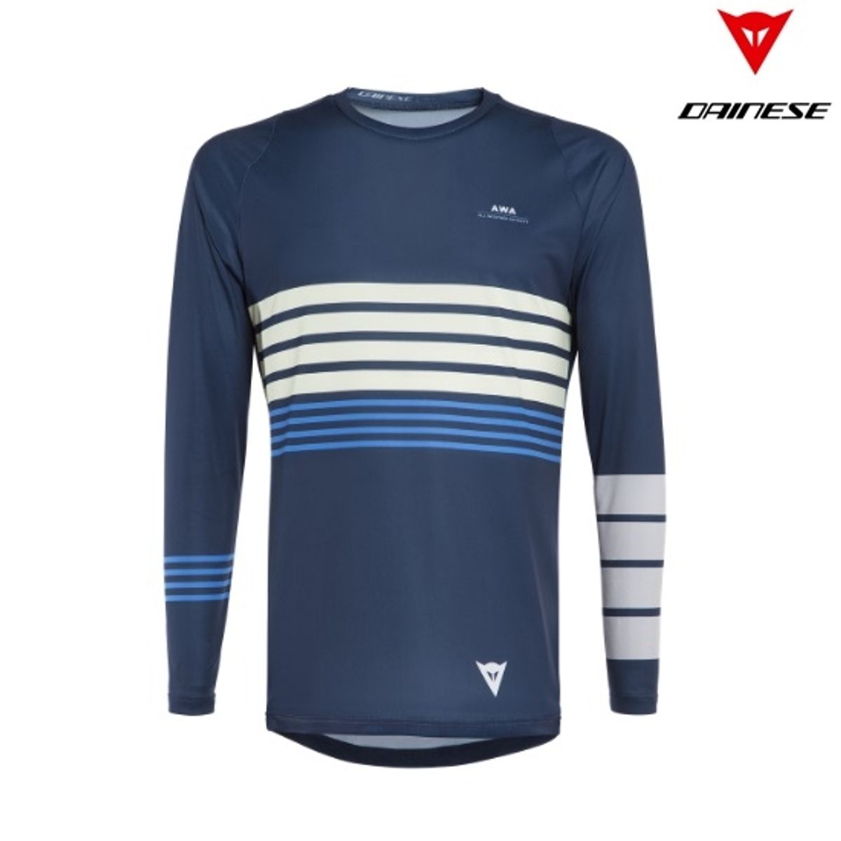 DAINESE - JERSEY MTB DAINESE AWA 2 BLACK-IRIS/BLUE -ASTER