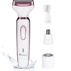 GENERICO - Maquina Depiladora Portatil Recargable Mujer Waterproof 4 en 1
