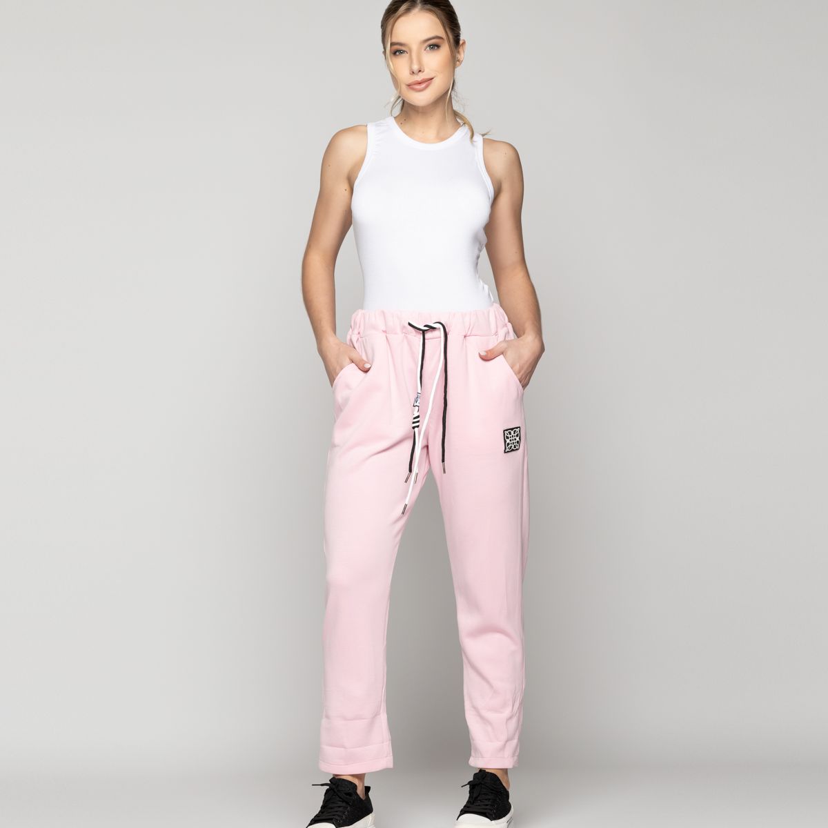 LINEATRE - Pantalón Mujer Pastora Buzo Rosa Lineatre