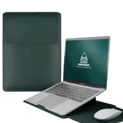 GENERICO - Funda Para Notebook Macbook Con Soporte Plegable 13" / 14" - Verde O