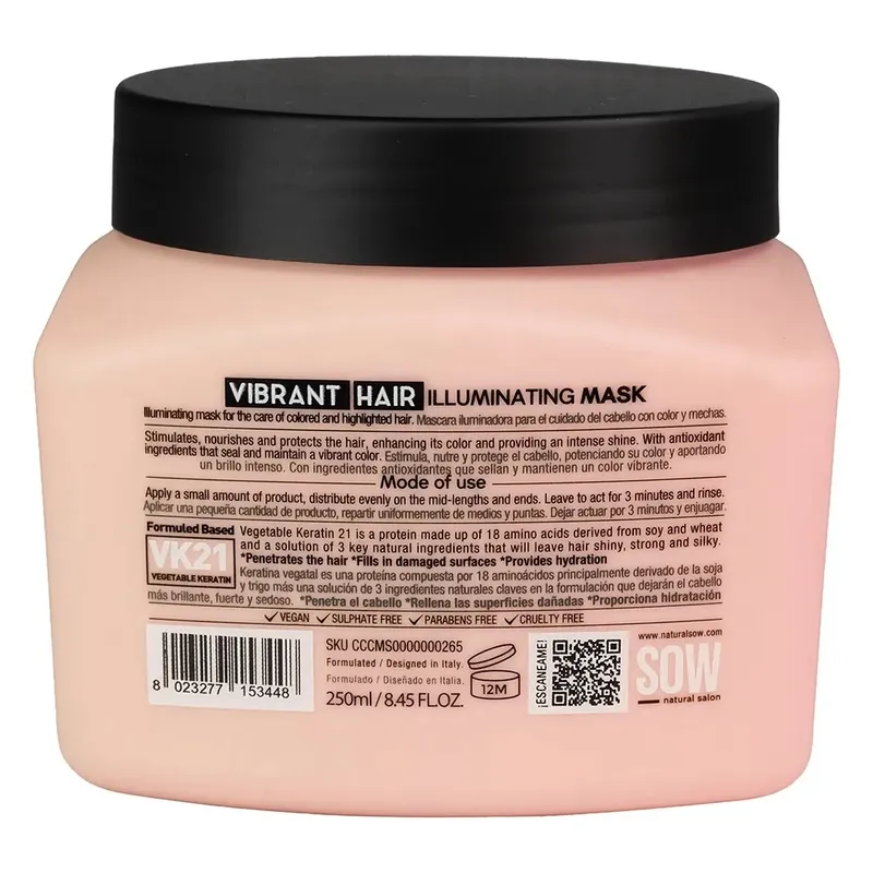WELLA - Sow Illuminating Tratamiento Mascarilla Vk21 250ml