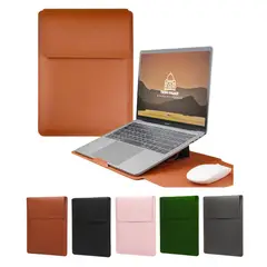 GENERICO - Funda Para Notebook Macbook Con Soporte Plegable 15" / 16" - Verde O
