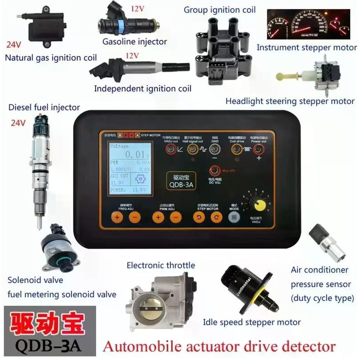 GENERICO - Probador De Bobina De Encendido De Automóvil Qdb-3a Detector