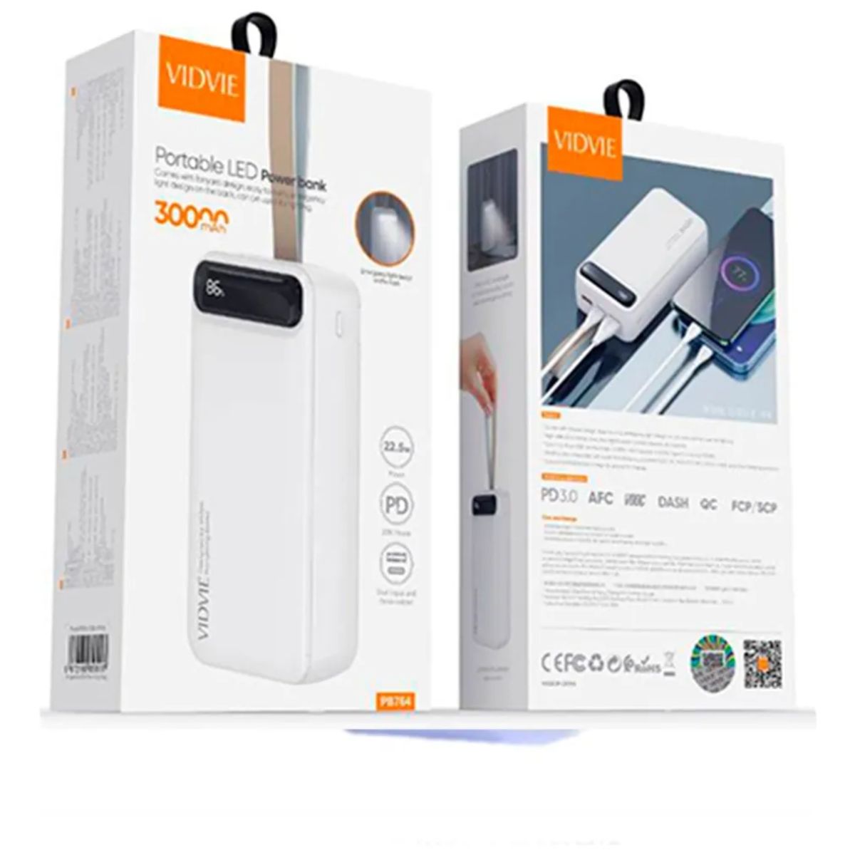 GENERICO - power bank linterna vidvie PB764 30000mah