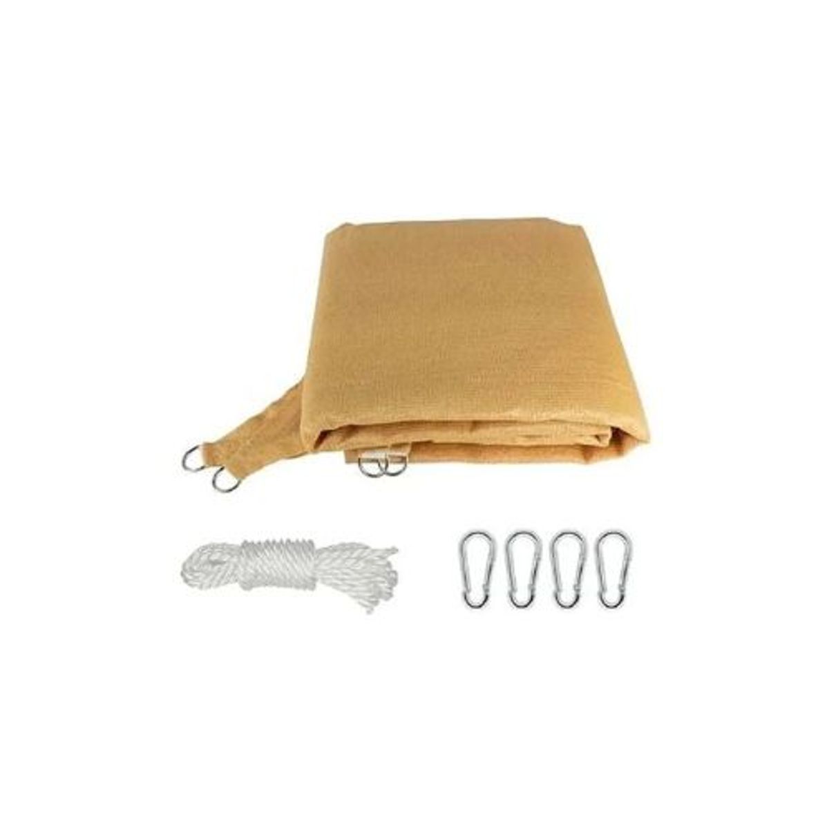 GENERICO - Toldo Vela Sombreadora Malla Sombra 5X6 Rectangular Color Beige