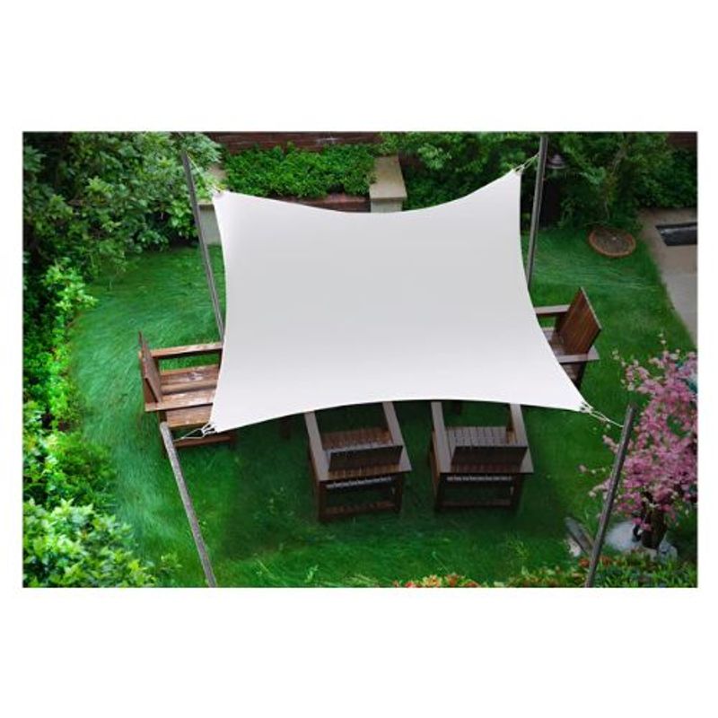 GENERICO - Toldo Vela Sombreadora Rectangular 4x6 Crema