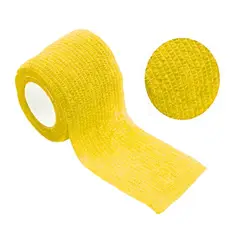 GENERICO - Venda Coban Autoadhesiva Vendaje Deporte 75mm x450 cm unidad Amarillo