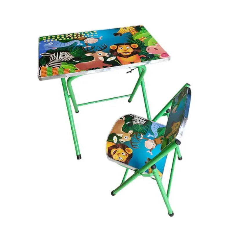 GENERICO - Mesa Escritorio y Silla Plegables Para Niños Altura Ajustable