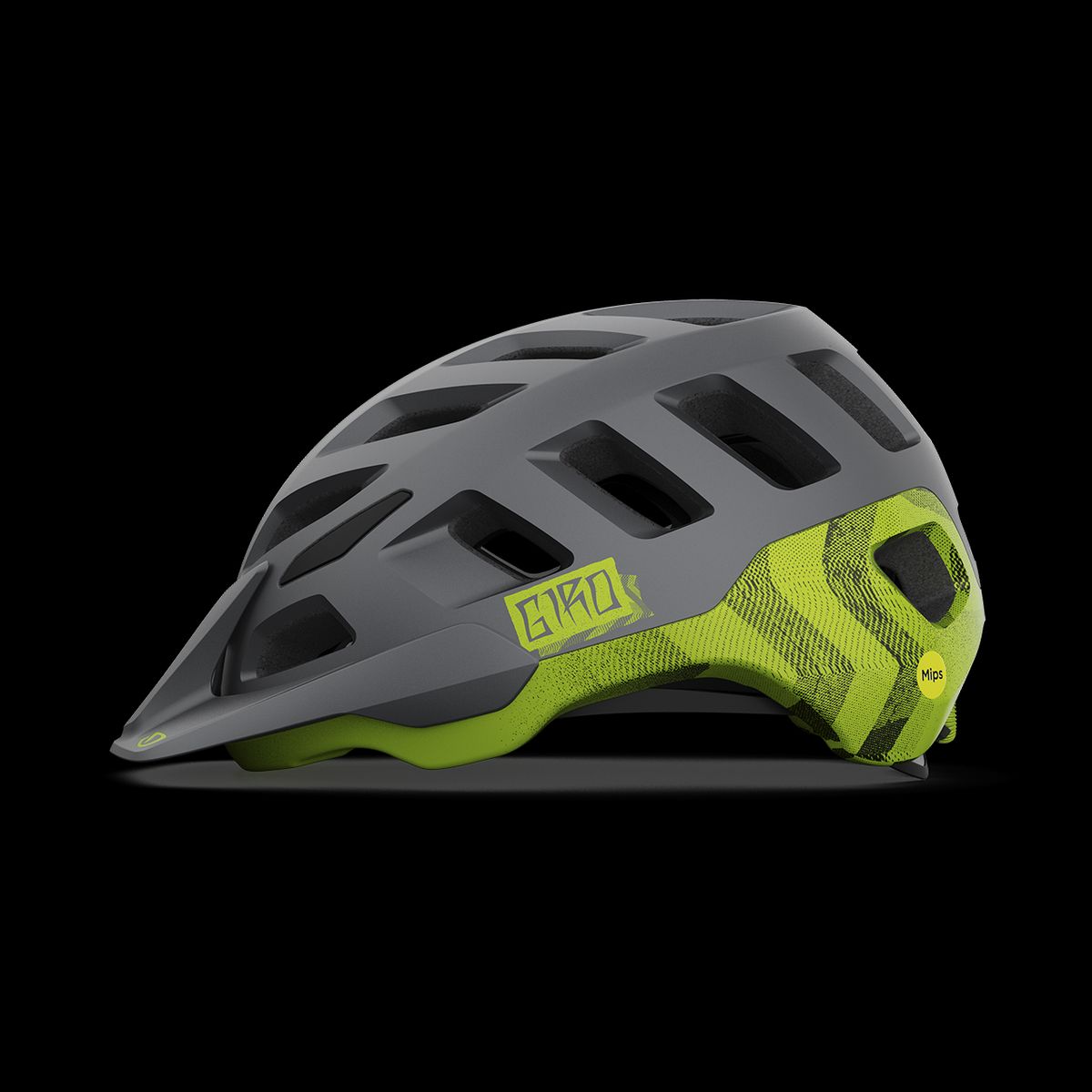 GIRO - CASCO GIRO RADIX MIPS MATTE METALLIC BLACK/ANODIZED LIME
