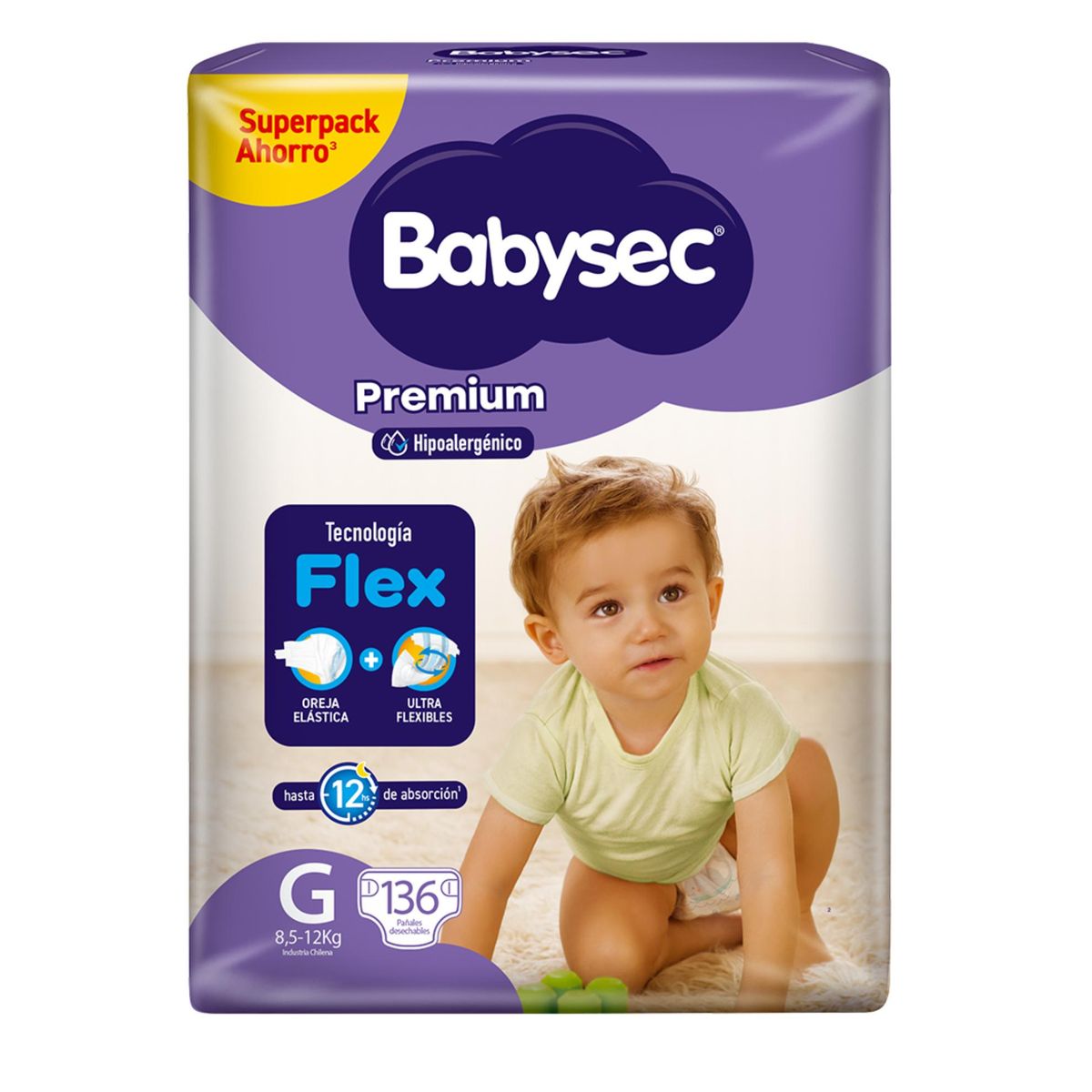 BABYSEC - Pañales de bebé Babysec Premium Talla G X136