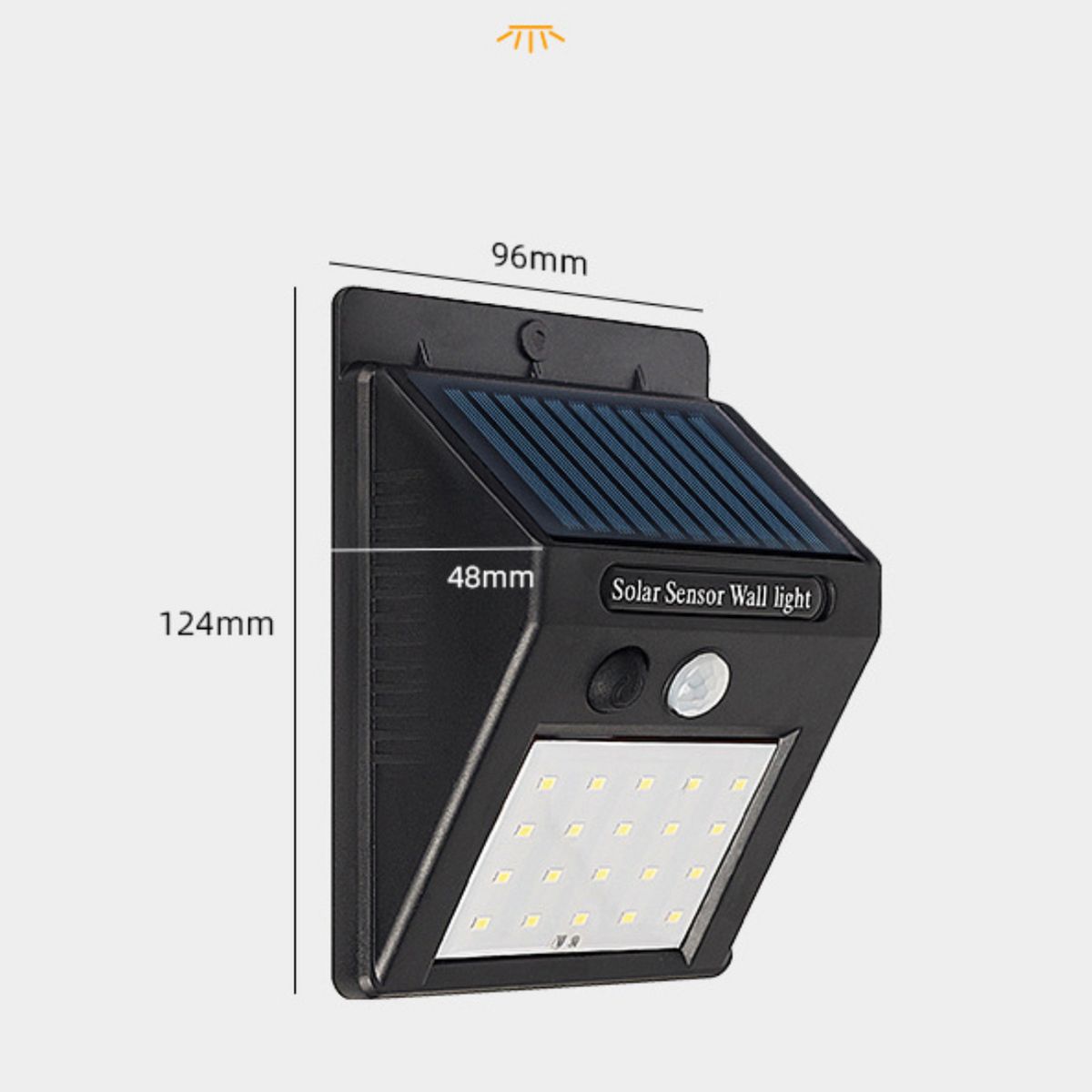 GENERICO - Farol Solar Sensor Movimiento Luz Cálida Generica 6002115