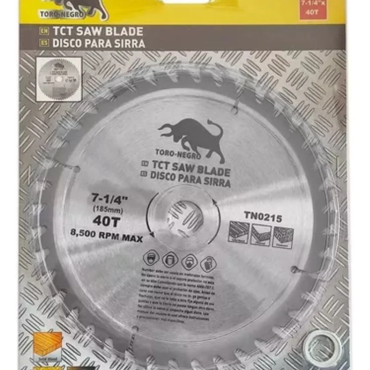 METALFER - Disco Sierra Circular 7 1/4 Pulgada 40 Dientes Corte Madera