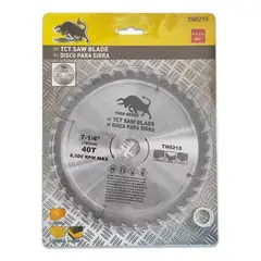 METALFER - Disco Sierra Circular 7 1/4 Pulgada 40 Dientes Corte Madera