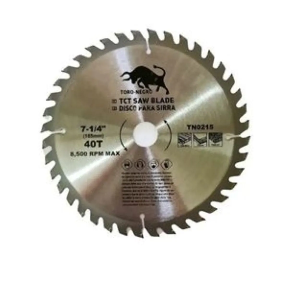 METALFER - Disco Sierra Circular 7 1/4 Pulgada 40 Dientes Corte Madera