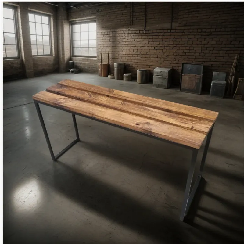 GENERICO - Banca De Metal Y Madera Torshavn - 100 Cm