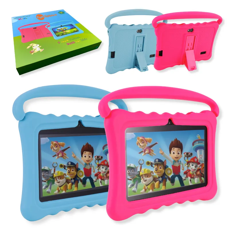 VEIDOO - Pack 2 Tablets Azul y Rosa para Niños 7 Pulg. WiFi Playstore Control Parental