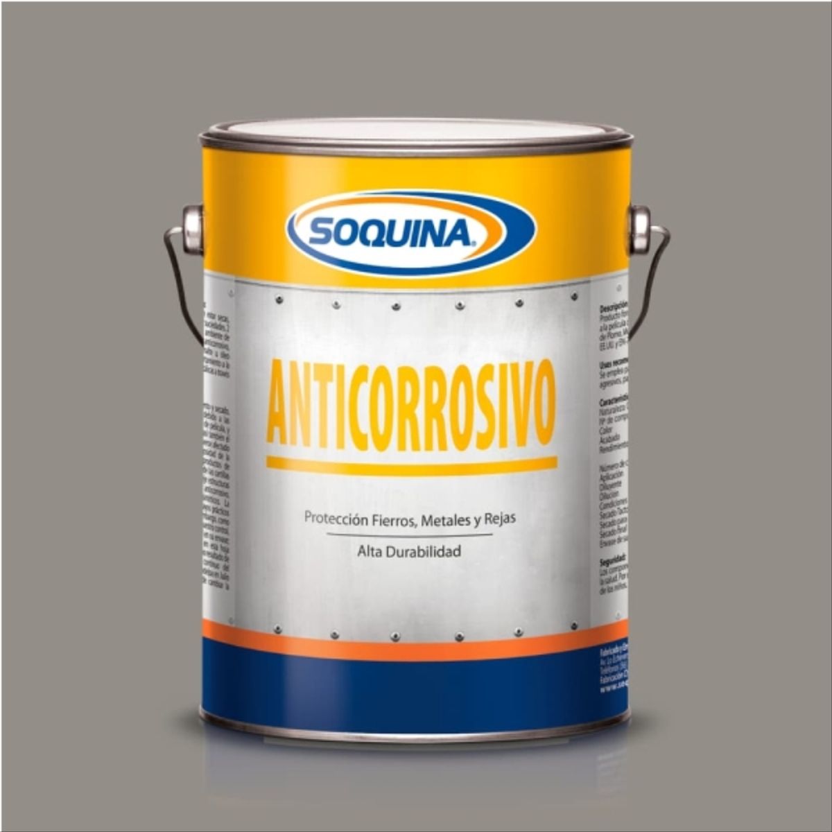 Anticorrosivo gris perla 1 gal, marca SOQUINA - Foto 2