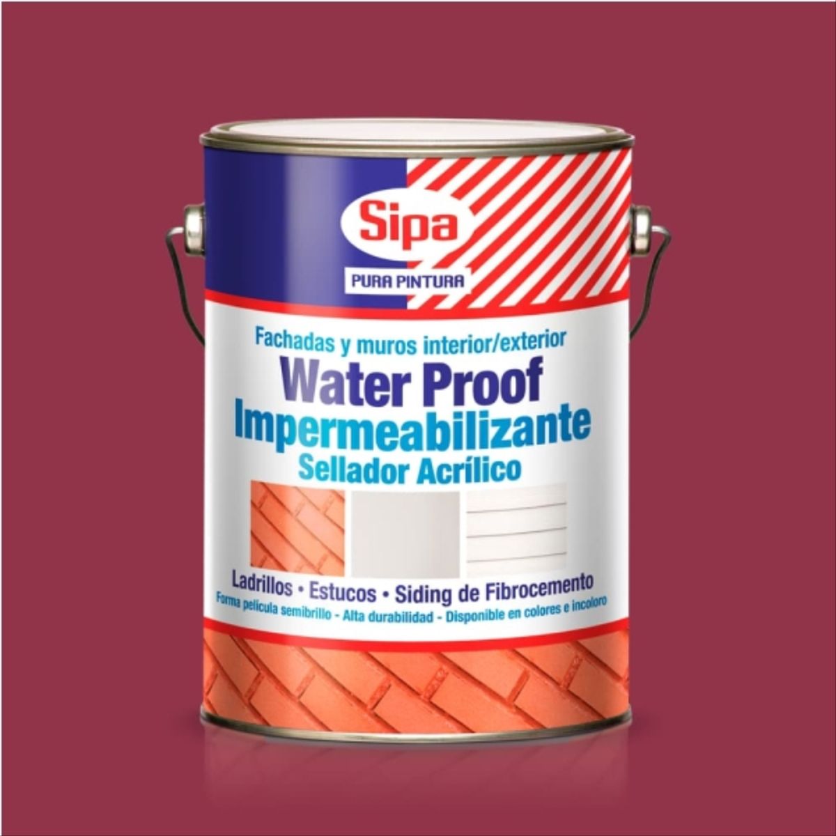 SIPA - Sellador acrílico impermeabilizante waterproof ladrillo 1 gal