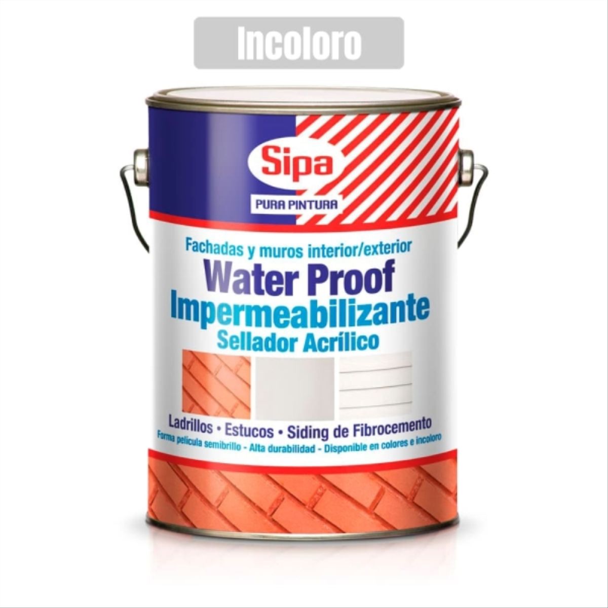 SIPA - Sellador acrílico impermeabilizante waterproof incoloro 1 gal