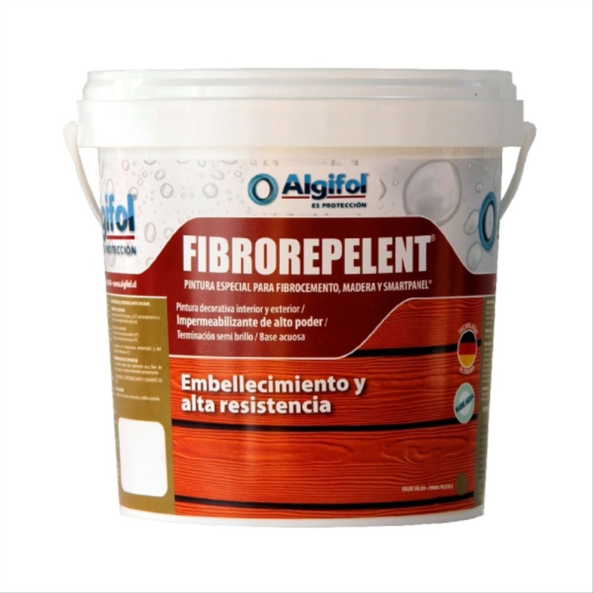 Pintura fibrorepelente caoba 1 gal, marca ALGIFOL - Foto Principal