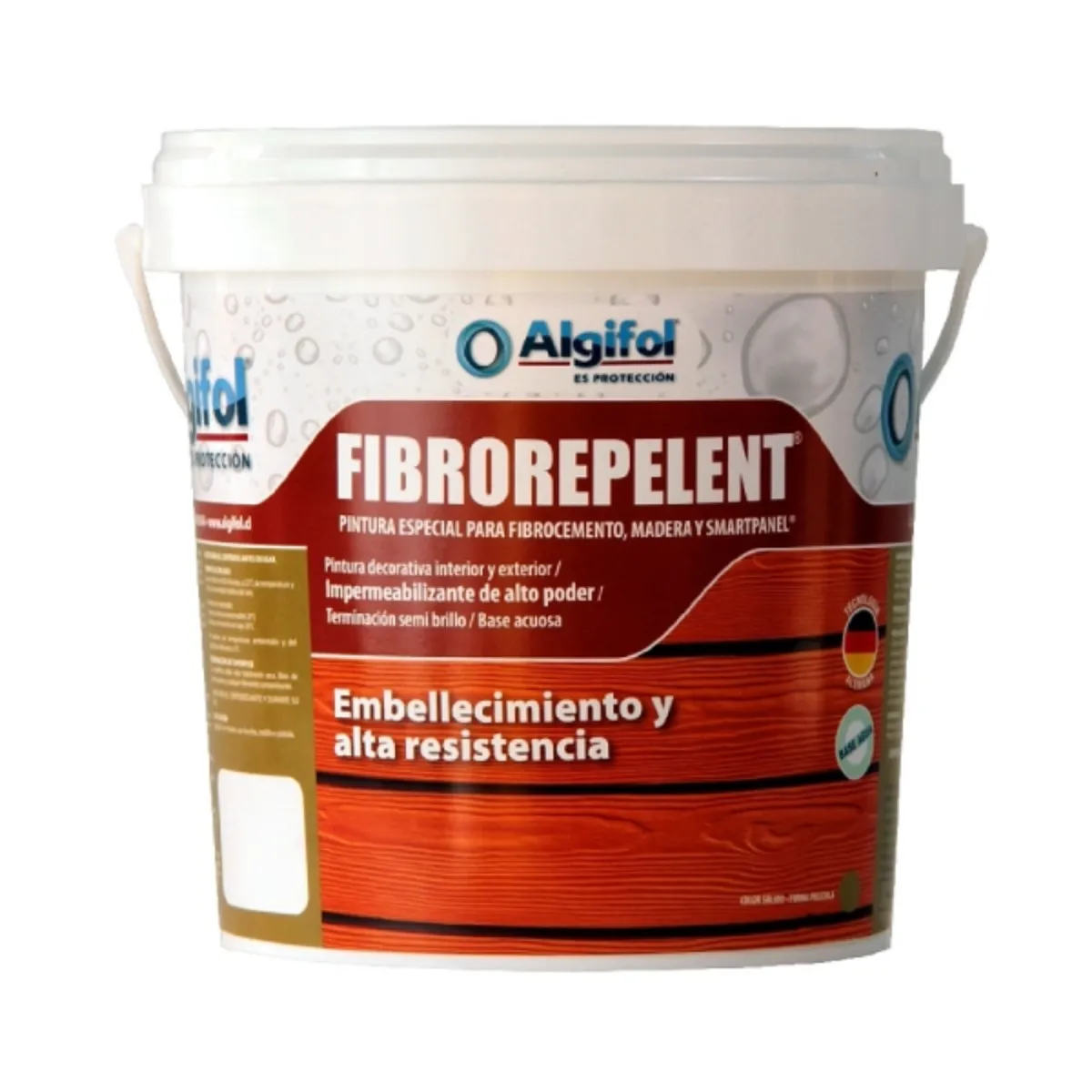 Pintura fibrorepelente caoba 1 gal, marca ALGIFOL - Foto Principal