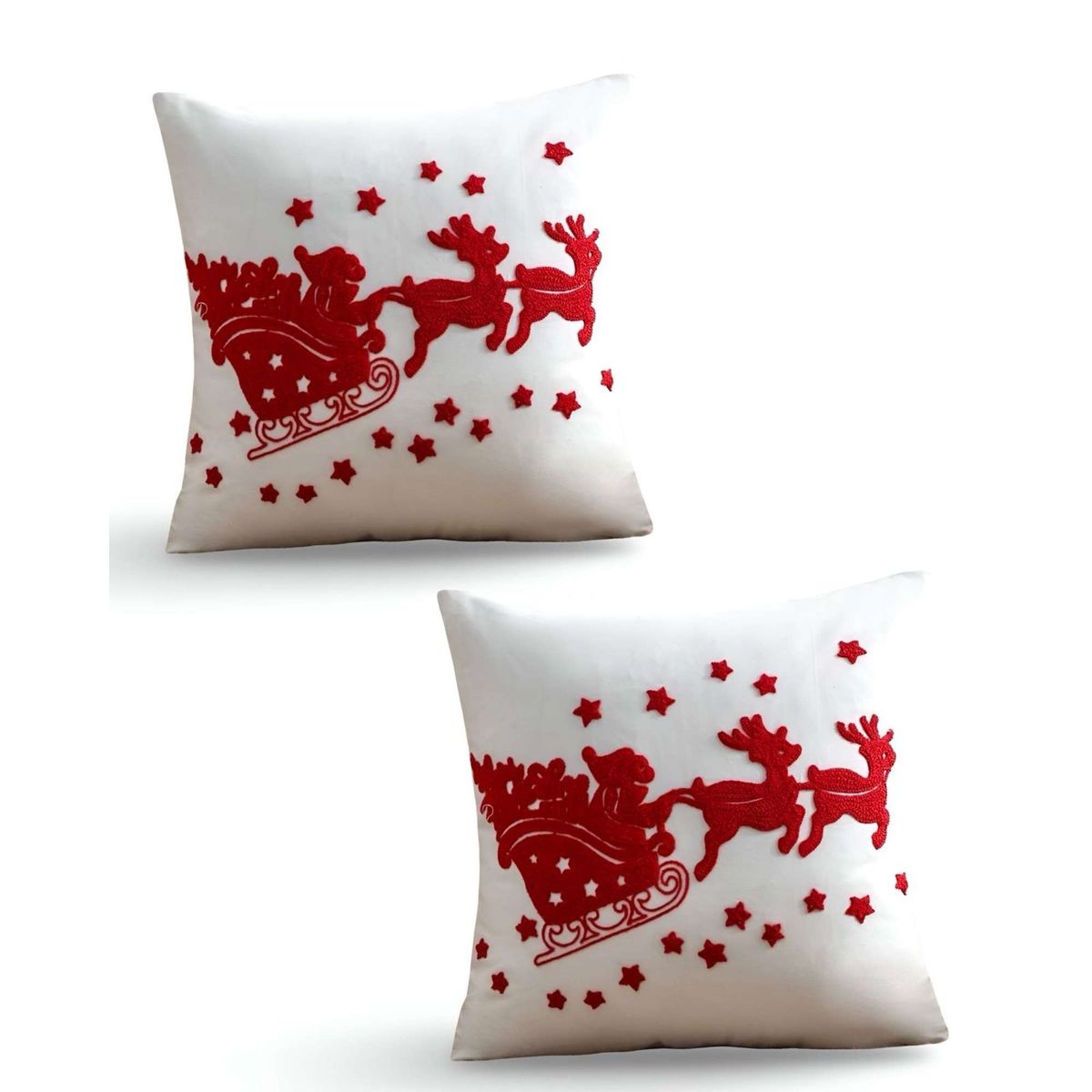 GENERICO - JUEGO DE 2 FUNDAS DE COJIN PARA NAVIDAD K16