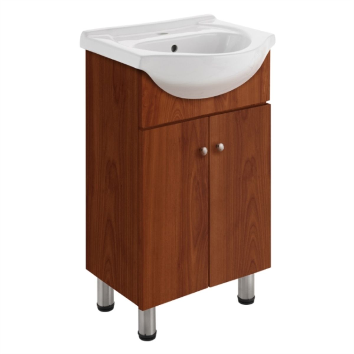 ARROW - Kit Mueble vanitorio 50x82x43 cm Eko cerezo + cubierta