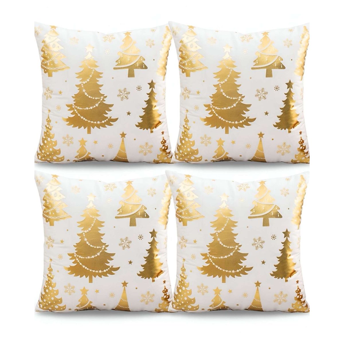 GENERICO - JUEGO DE 4 FUNDAS DE COJIN PARA NAVIDAD M12