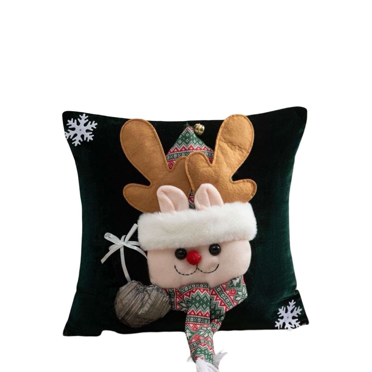 GENERICO - JUEGO DE 2 FUNDAS DE COJIN PARA NAVIDAD 3D   B21