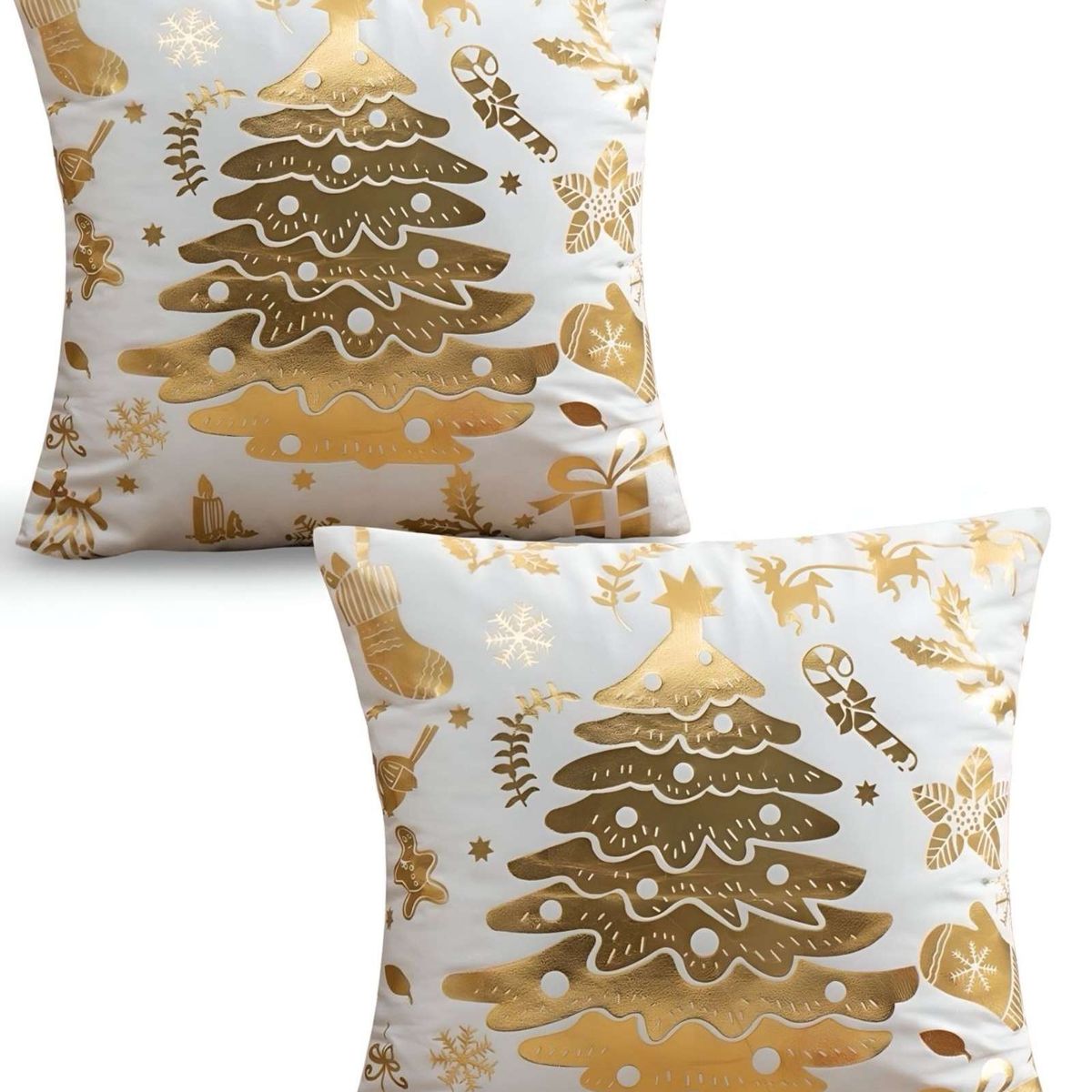 GENERICO - JUEGO DE 2 FUNDAS DE COJIN PARA NAVIDAD M11