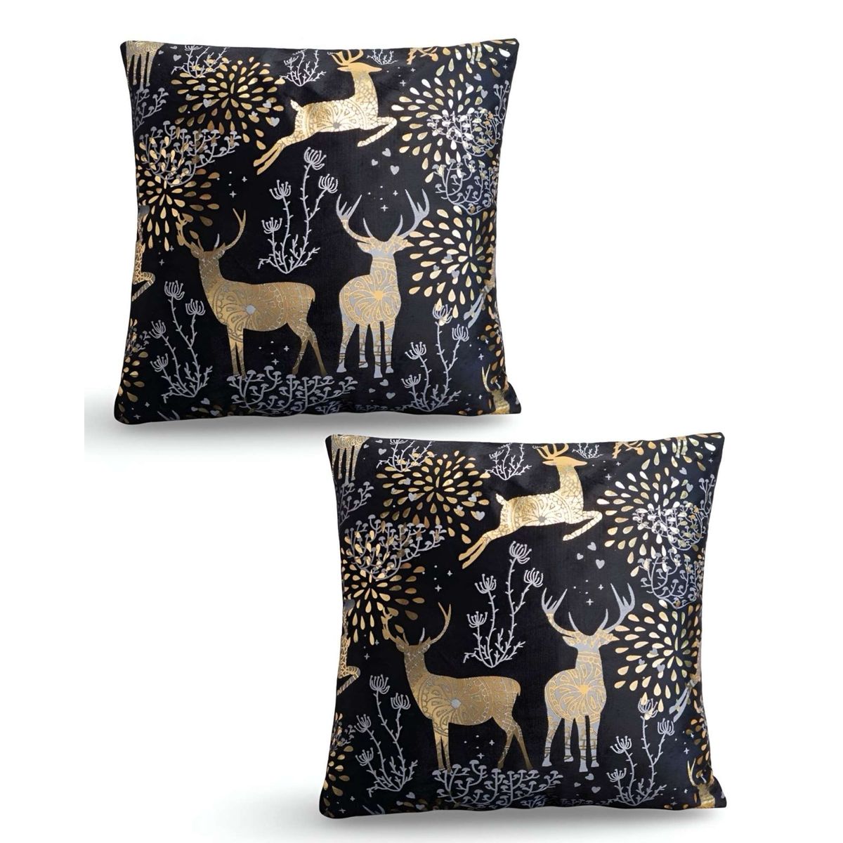 GENERICO - JUEGO DE 2 FUNDAS DE COJIN PARA NAVIDAD M16