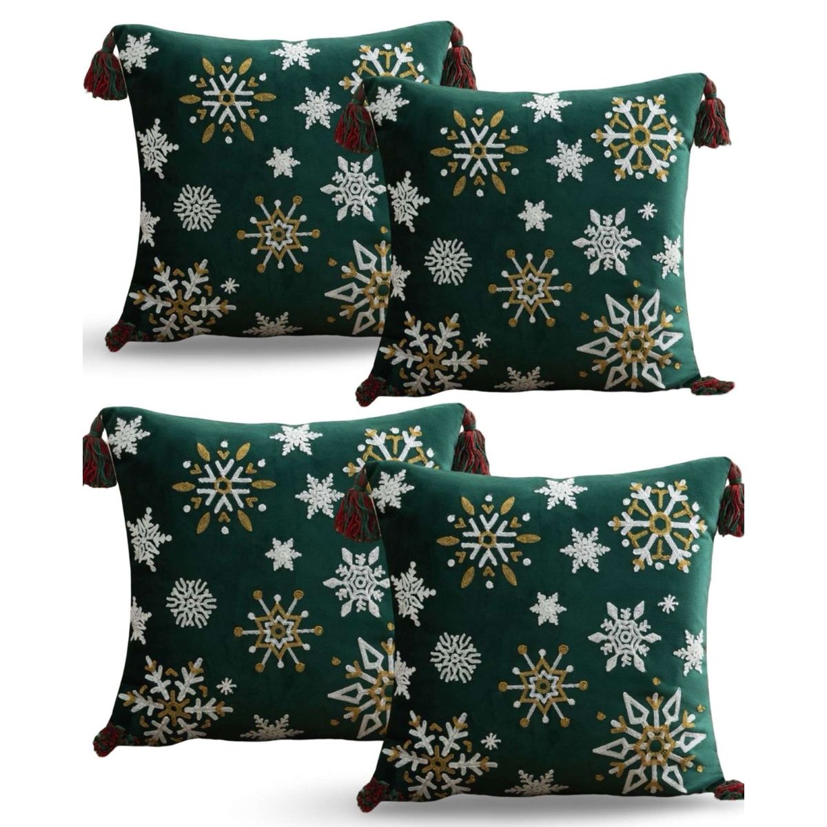 GENERICO - JUEGO DE 4 FUNDAS DE COJIN PARA NAVIDAD A9