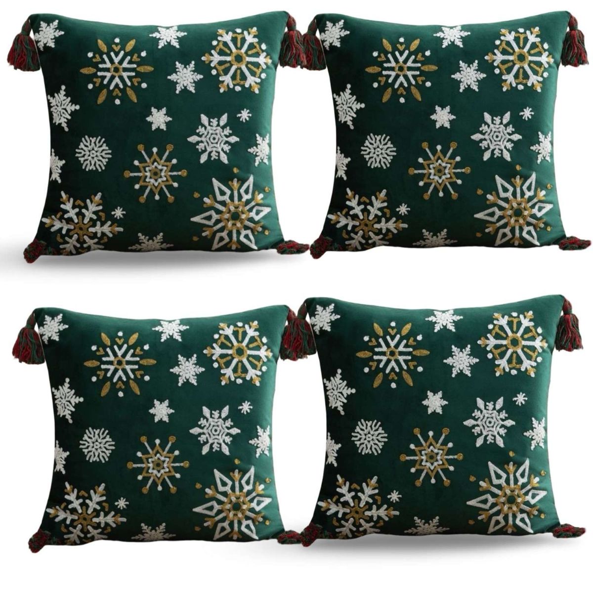 GENERICO - JUEGO DE 4 FUNDAS DE COJIN PARA NAVIDAD A9
