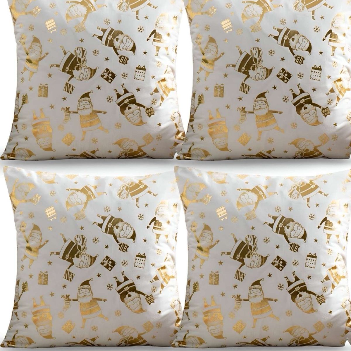 GENERICO - JUEGO DE 4 FUNDAS DE COJIN PARA NAVIDAD M11