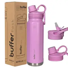 BUFFER FLASK - Termo Botella Agua Termica Acero Inox Buffer 1lt - Lavanda