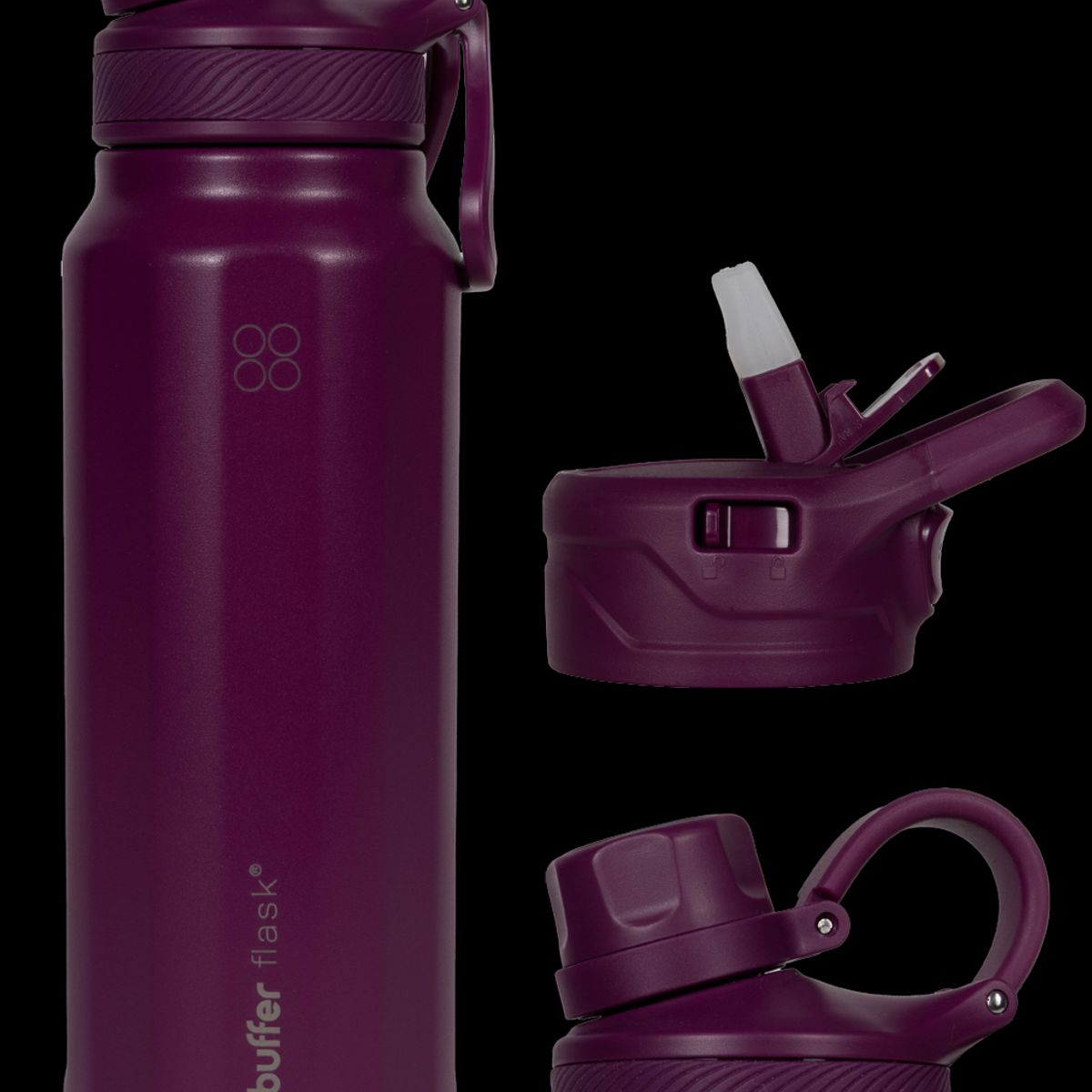 BUFFER FLASK - Termo Botella Agua Termica Acero Inox Buffer 1lt - Violeta