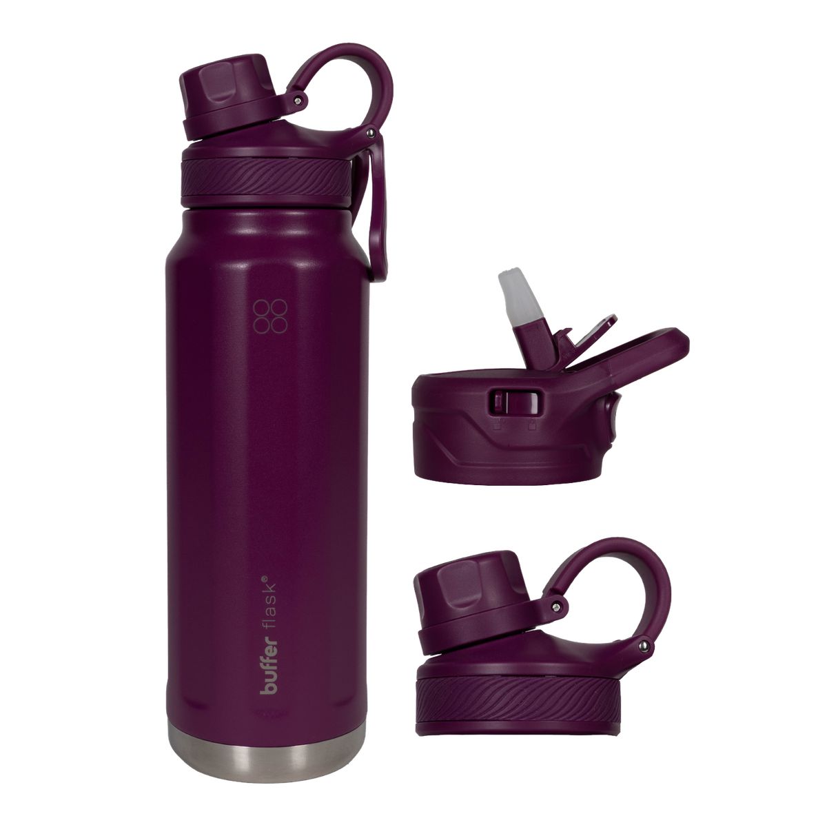 BUFFER FLASK - Termo Botella Agua Termica Acero Inox Buffer 1lt - Violeta
