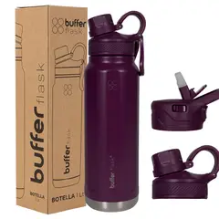 BUFFER FLASK - Termo Botella Agua Termica Acero Inox Buffer 1lt - Violeta