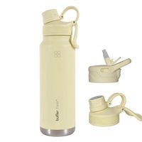 Termo Botella Agua Termica Acero Inox Buffer 1lt - Amarillo