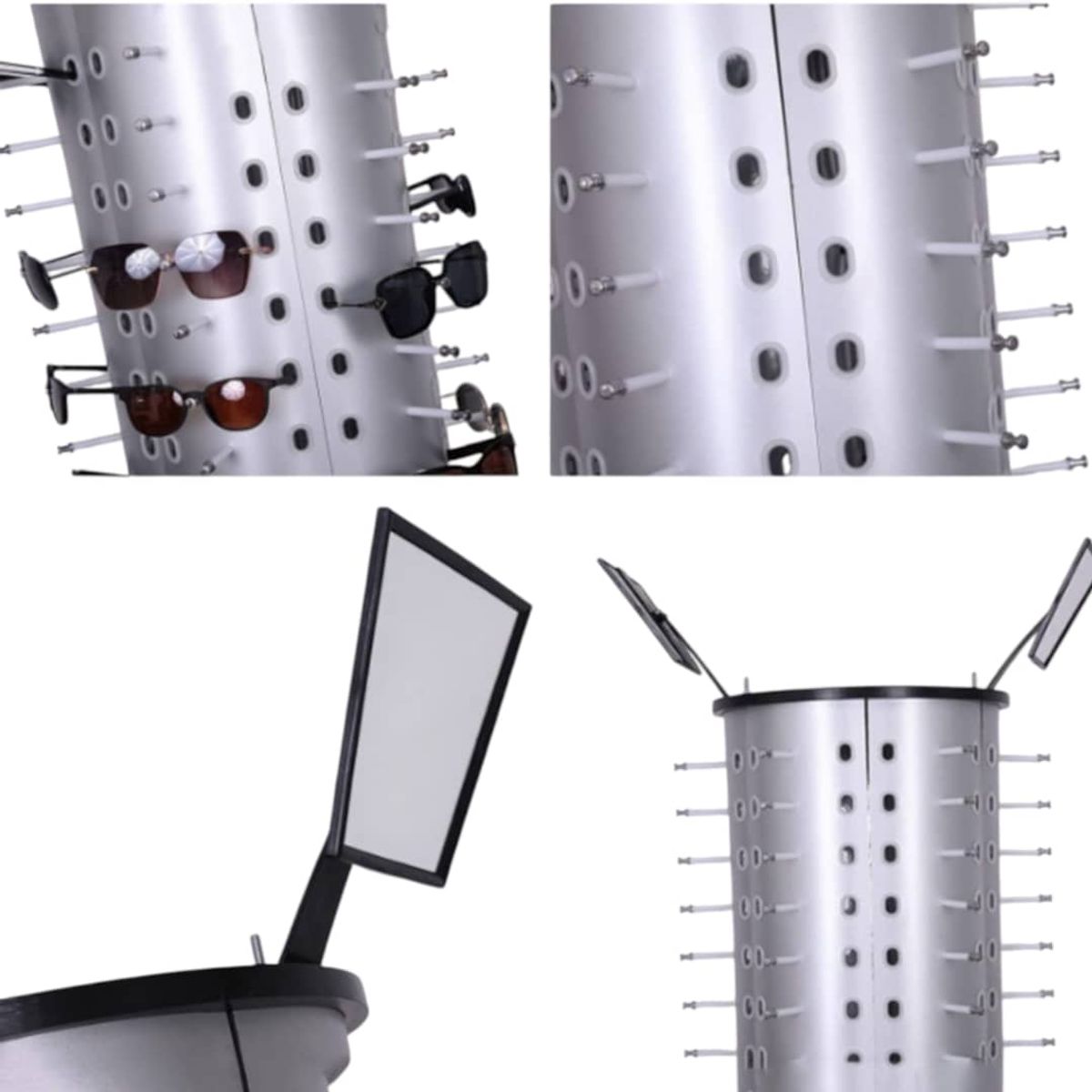 GENERICO - Exhibidor Organizador Giratorio 360º  84 Lentes Con Ruedas