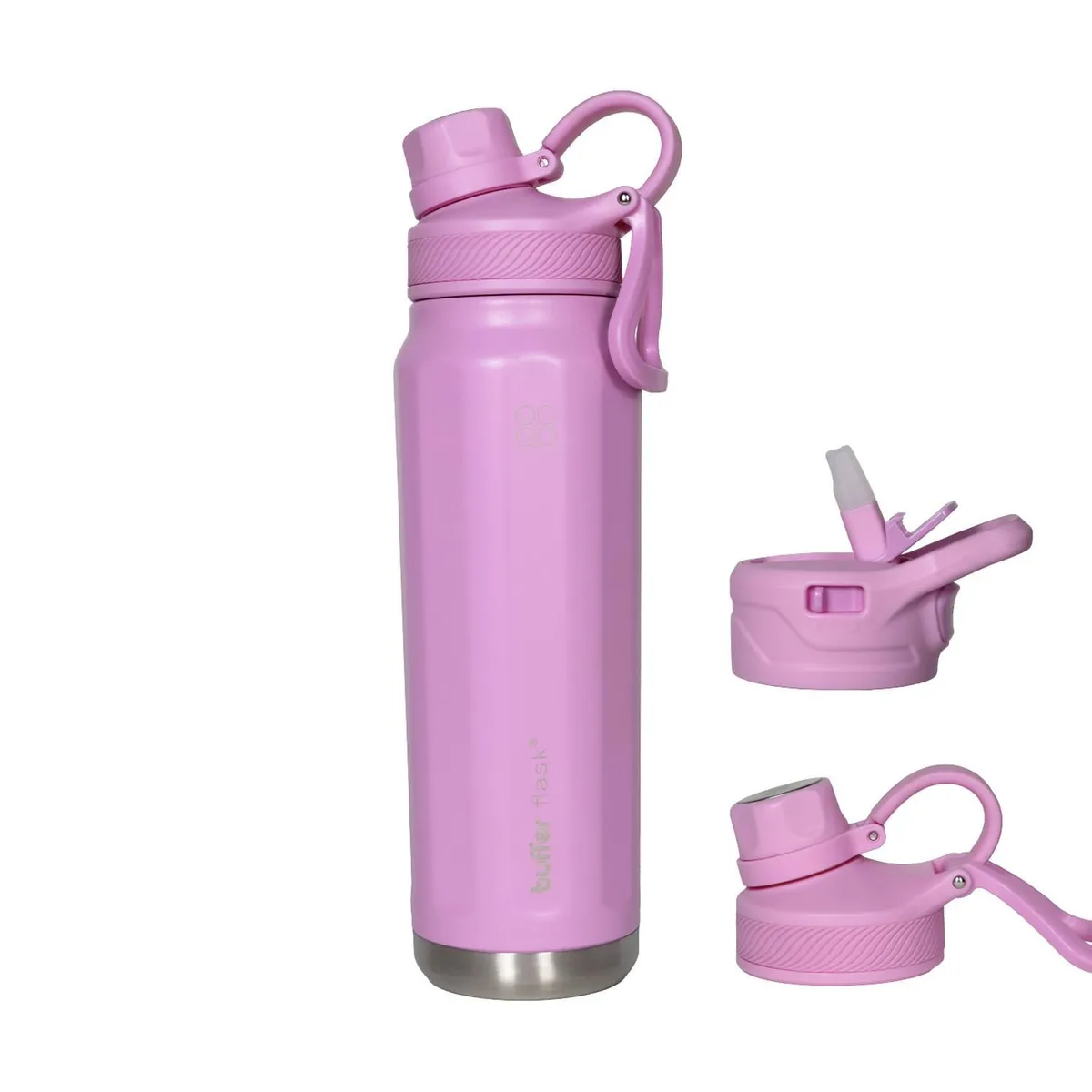 BUFFER FLASK - Termo Botella Agua Termica Acero Inox Buffer+Tapa - Violeta
