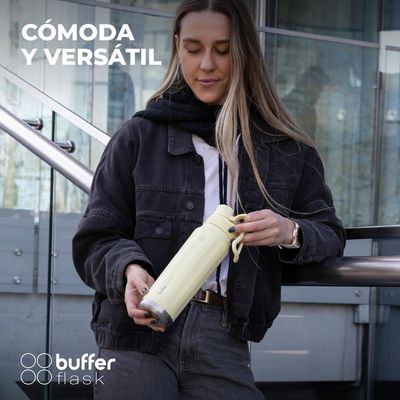 Imagen 2 del producto Termo Botella Agua Termica Acero Inox Buffer+Tapa - Amarillo