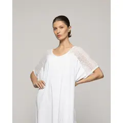 LINEATRE - Vestido Mujer Venus Tipo Túnica Blanco
