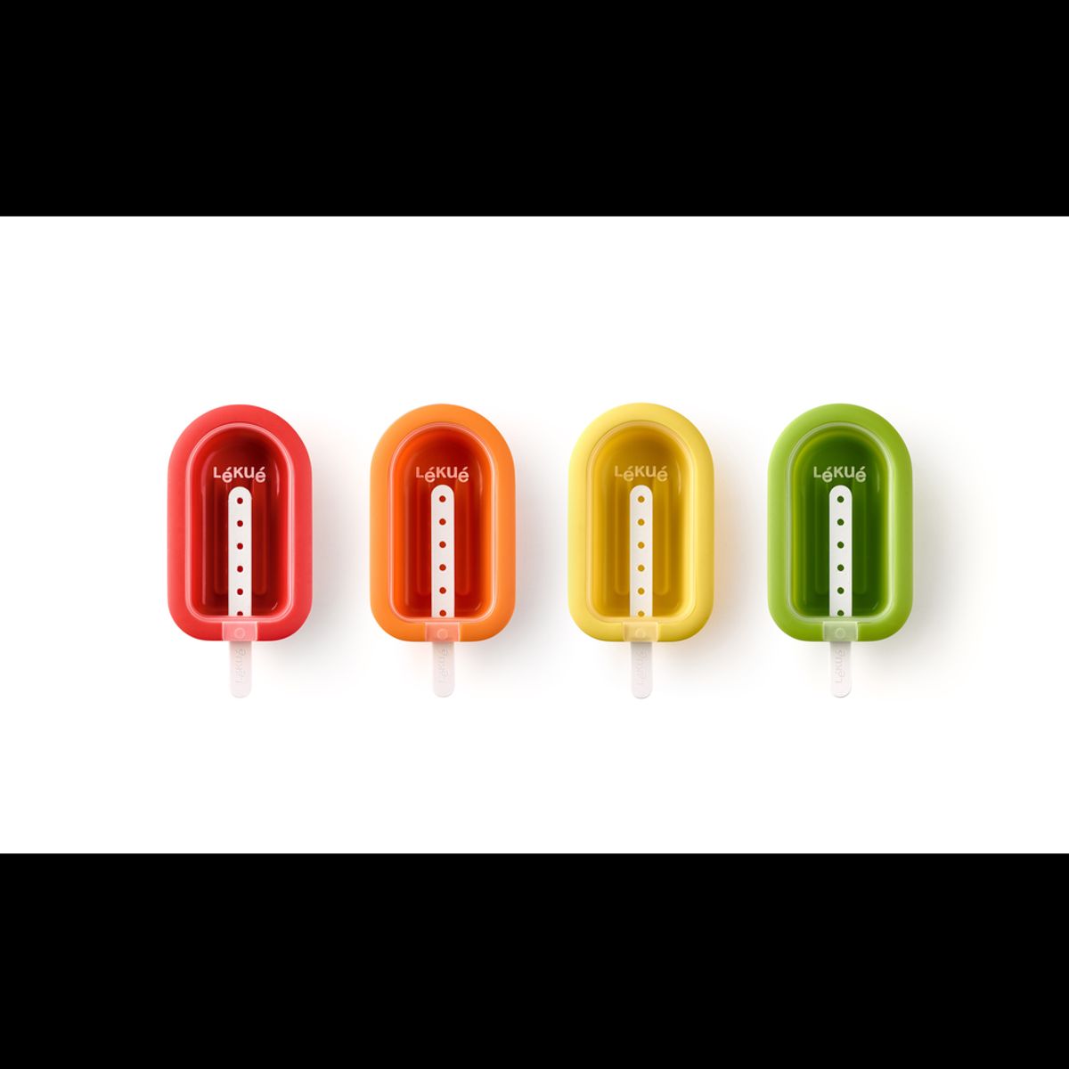 LEKUE - Kit de 4 moldes de helado apilables
