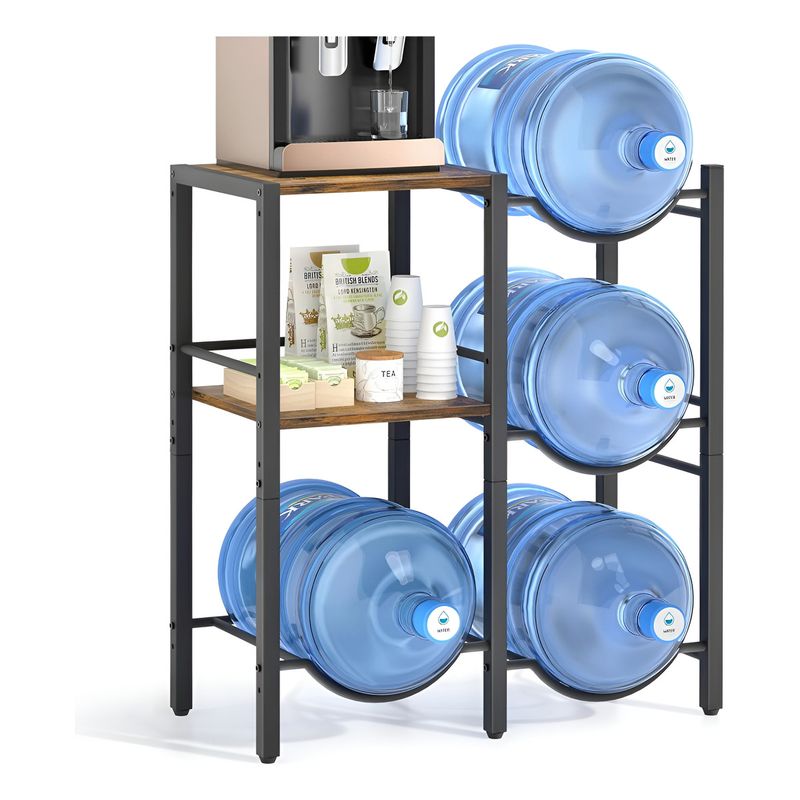 EVERSO - Rack Organizador Estante 4 Botellones Bidones Agua 20 L