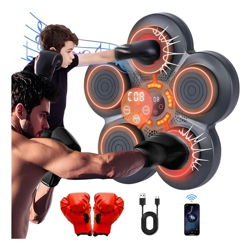 EVERSO - Maquina De Boxeo Artes Marciales Guantes Musical Bluetooth