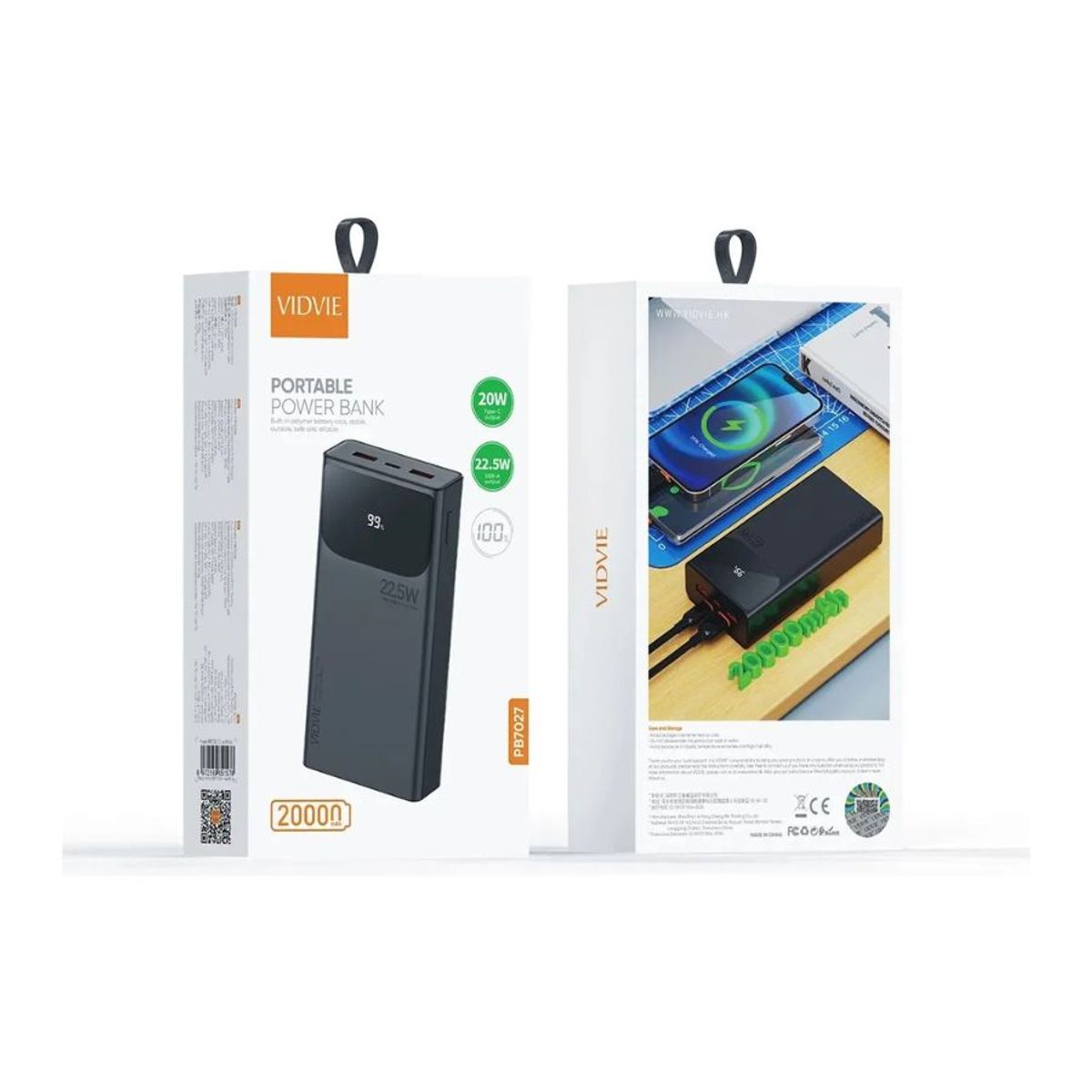 GENERICO - Cargador Portátil Power Bank 20000 mAh 22.5W