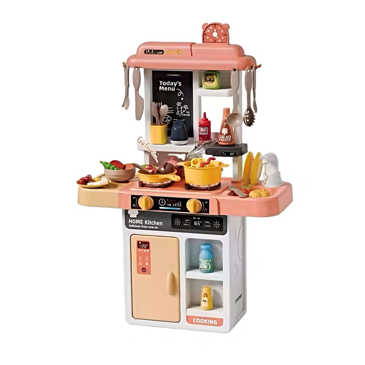 GENERICO - Juguete Set Cocina con Luz Sonido coral Infantil 68Cm